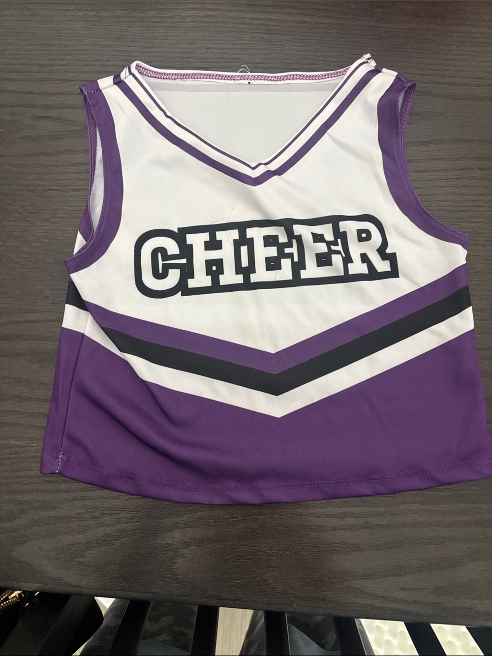 Girls Purple & White Cheer Tank Top